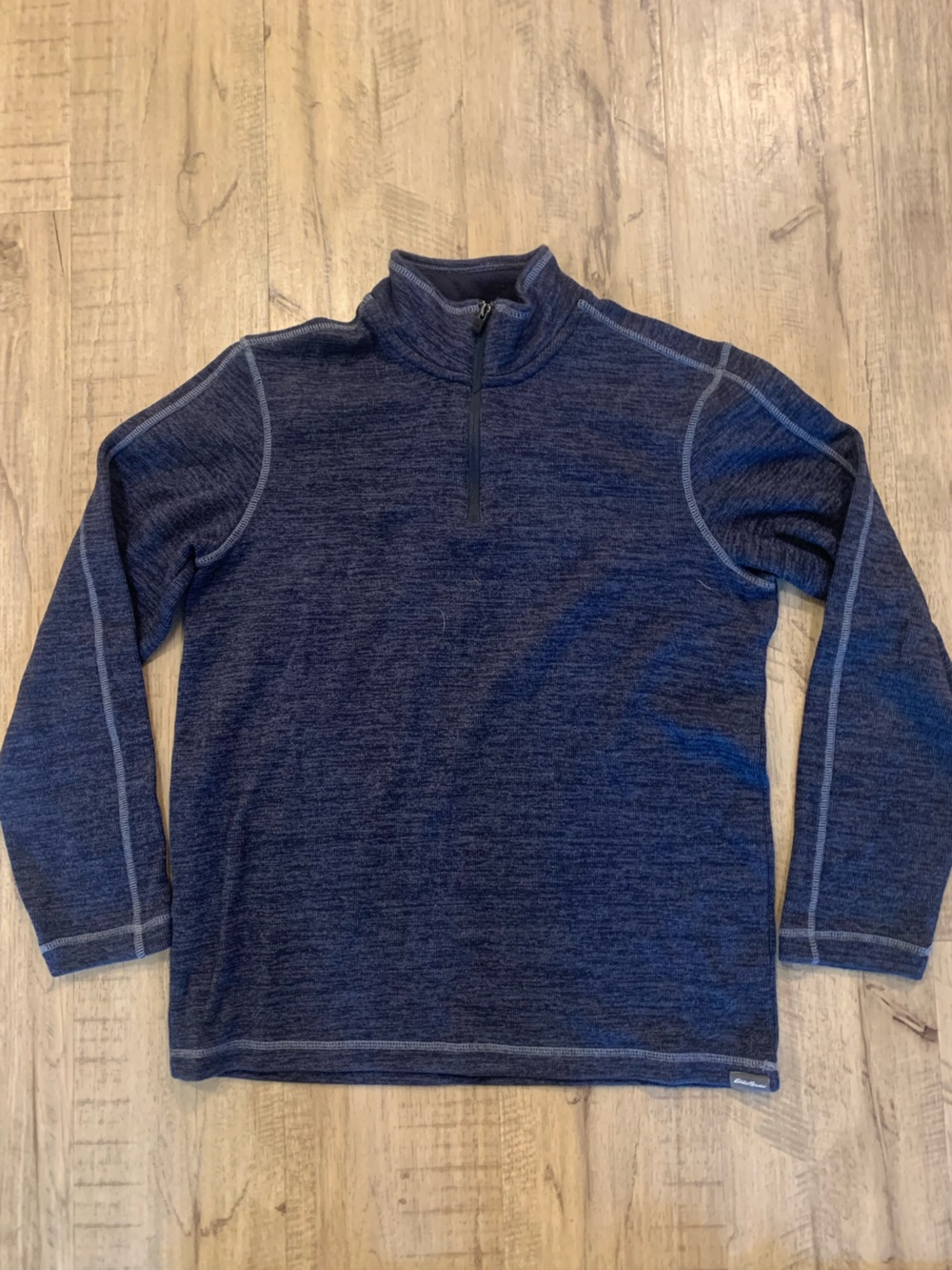 NWOT Eddie Bauer Blue/Gray Heathered Pullover